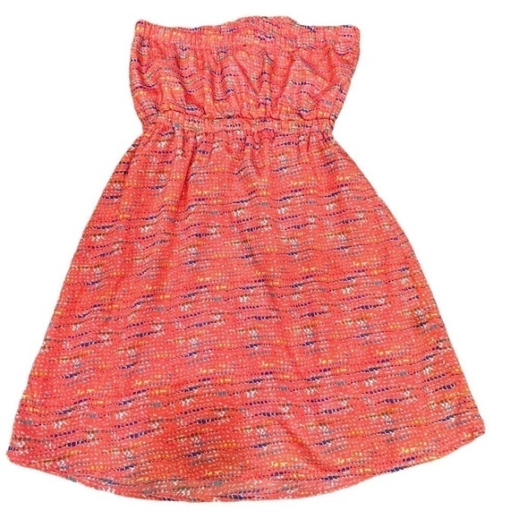 DOTS Pink Strapless Ruffled Mini Dress, Size Medium - Picture 10 of 10